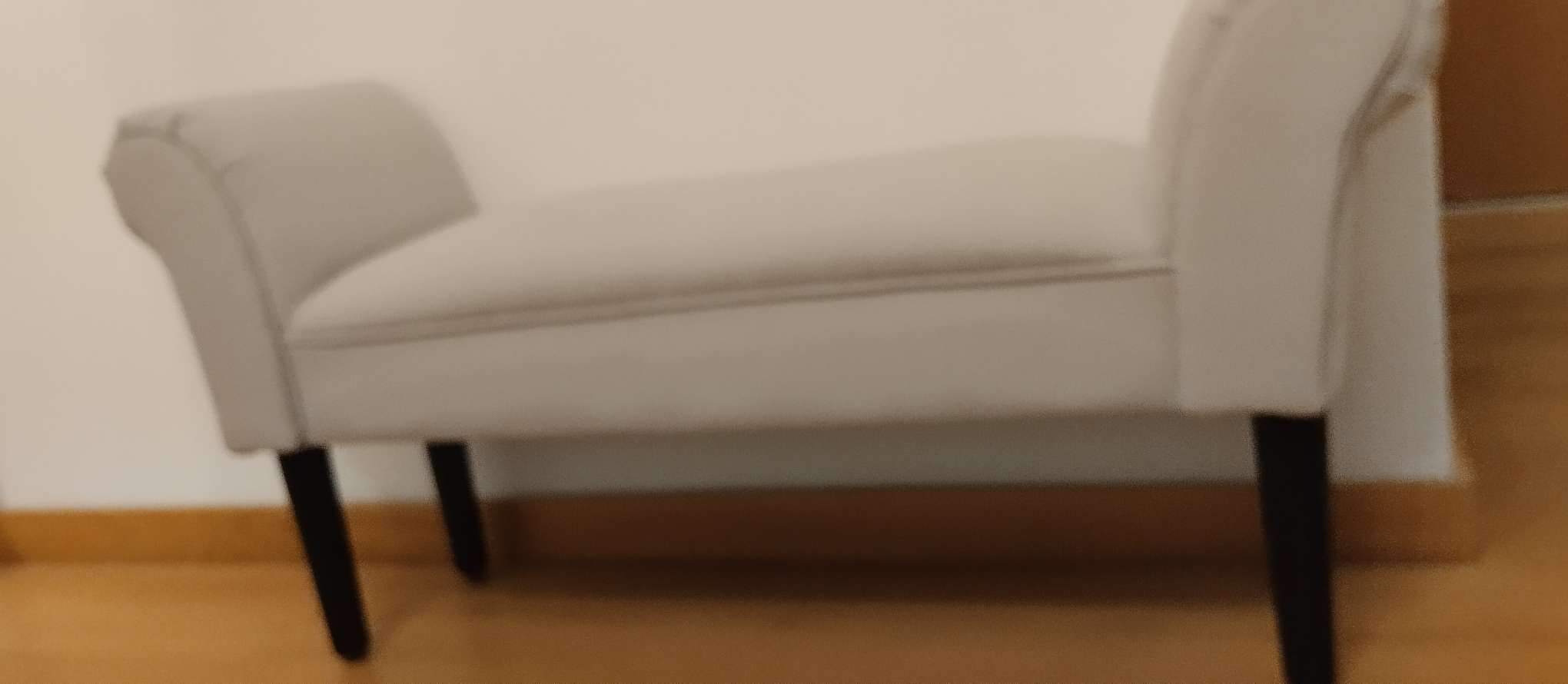 HOMCOM Banc Capitonné Banquette Lit avec Accoudoires Tissu et Bois