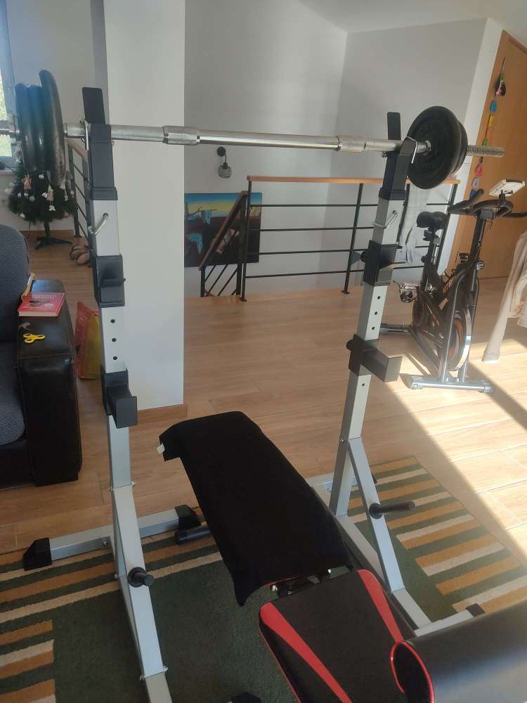 apoio de barra de musculação