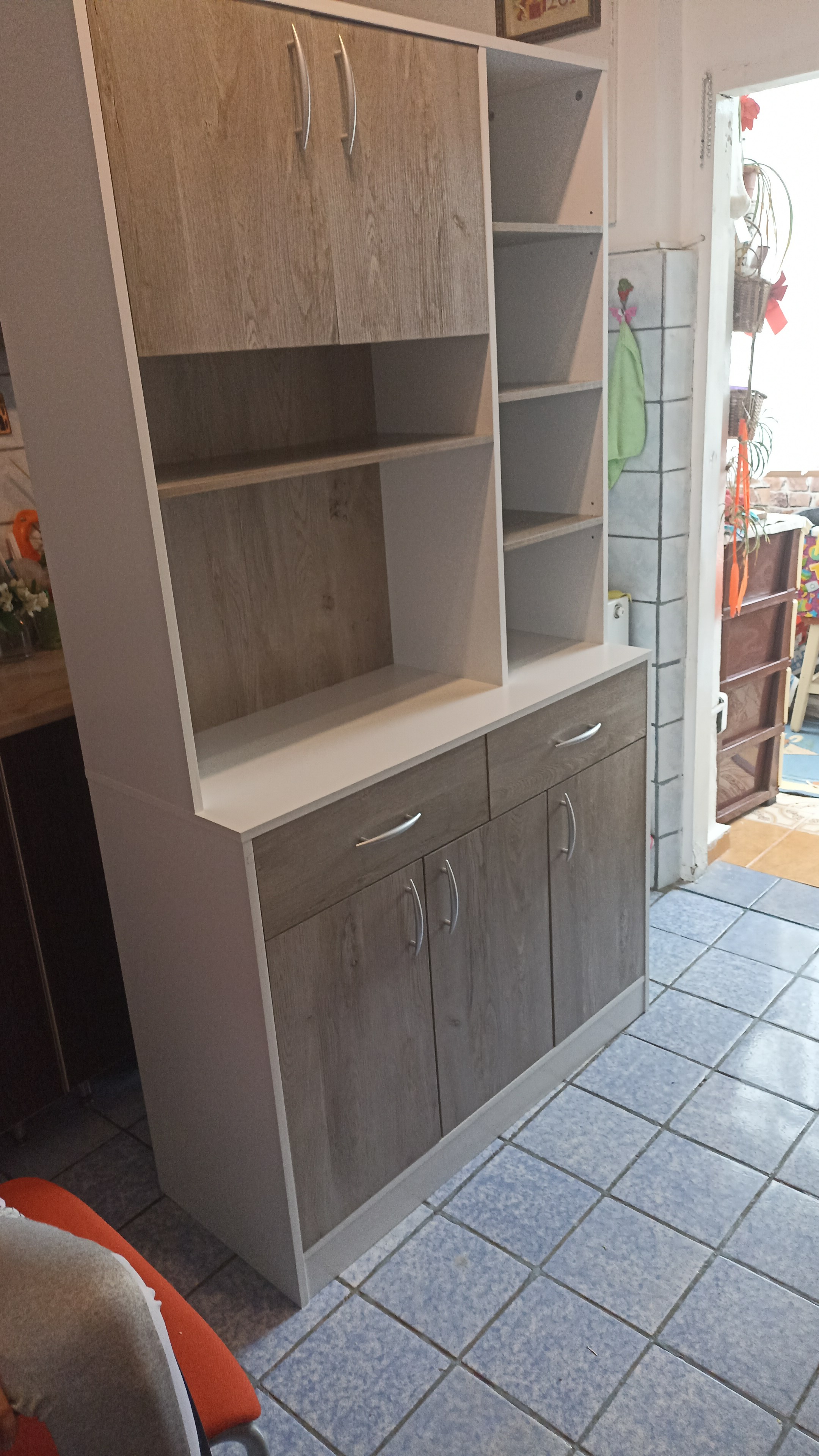 180 cm Kitchen Pantry Buffet Server with Hutch Multi Storage