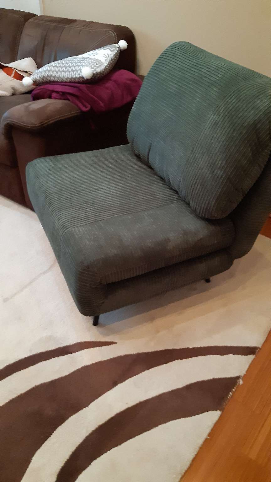 Poltrona Letto HOMCOM 2 In 1 - Singola, Regolabile, Velluto Verde, Struttura Legno E Acciaio - Foto 4