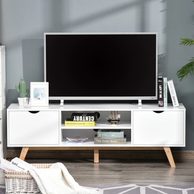 HOMCOM tv-meubel tv-kast kastelement met lades MDF wit