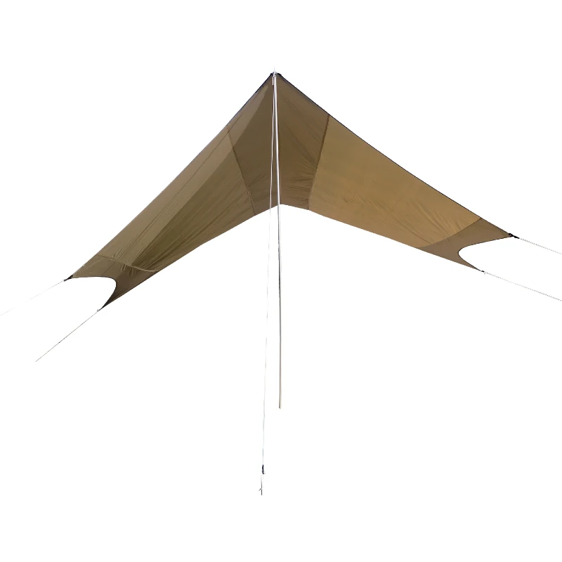 zonnedoek tarp zonwering met tentstokken camping polyester 550 x 560 cm