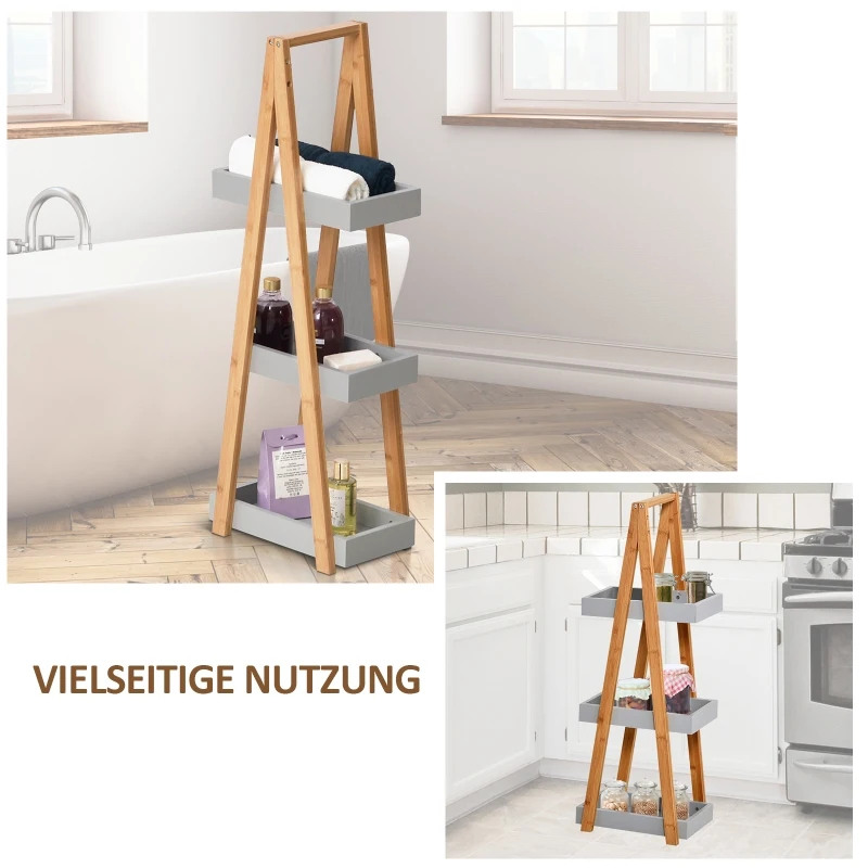 kleankin badkamerplank 3 niveaus trappen trapplank badkamer bamboe