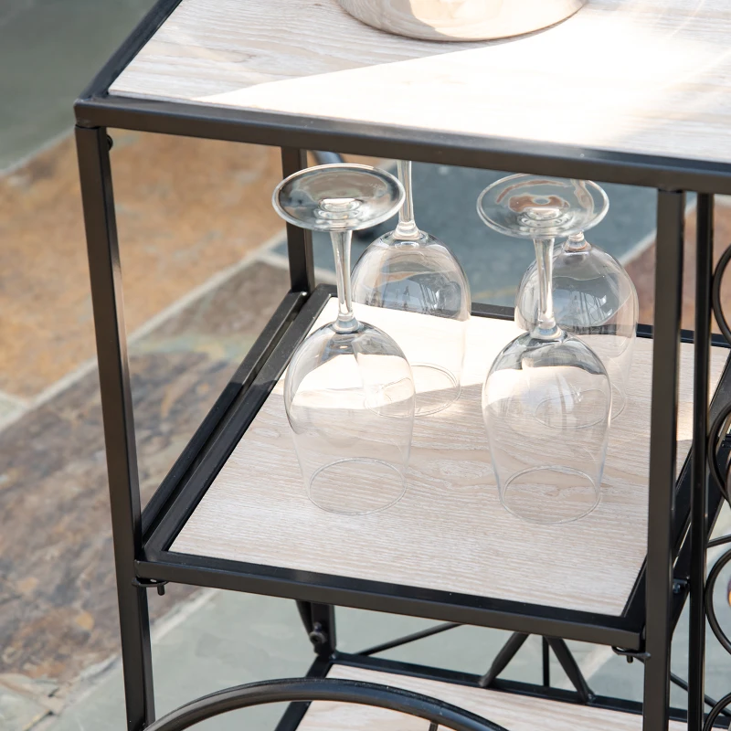 HOMCOM wijnrek wijnfleshouder voor 16 flessen decoratieve vrijstaande stelling metaal