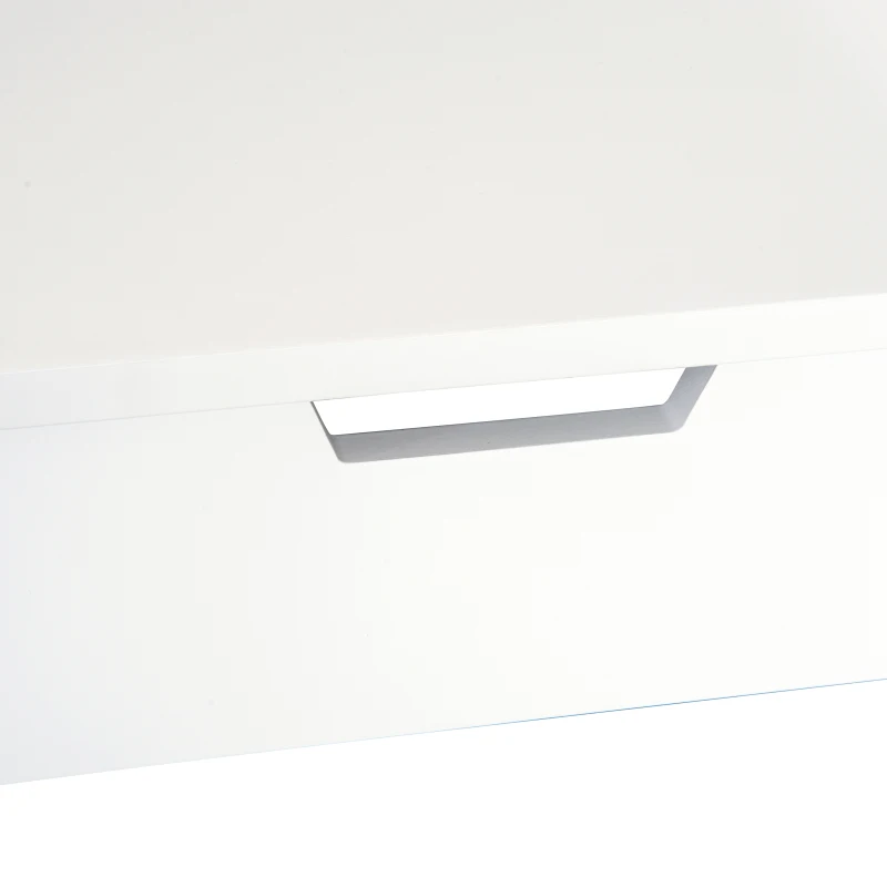 HOMCOM make-uptafel kaptafel toilettafel met inklapbare spiegel