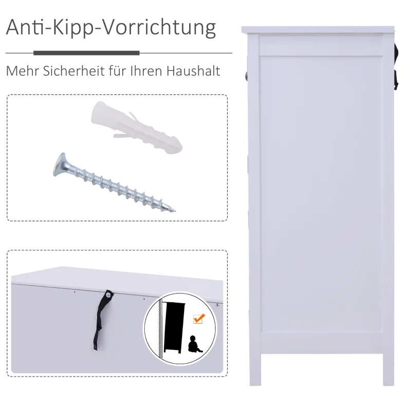 HOMCOM dressoir buffetkast shabby chic kast multifunctionele kast hout gemêleerd