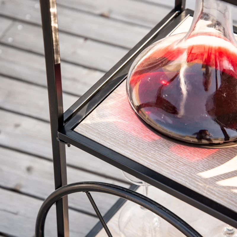 HOMCOM wijnrek wijnfleshouder voor 16 flessen decoratieve vrijstaande stelling metaal