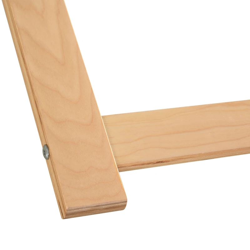 HOMCOM relaxstoel met poef, stoel met armsteunen linnen bekleding houten frame bruin