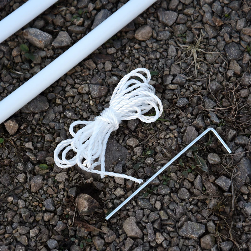 Steunpaal tentstok 3 st. Metalen telescooppaal voor zeildoek, elk 1 m