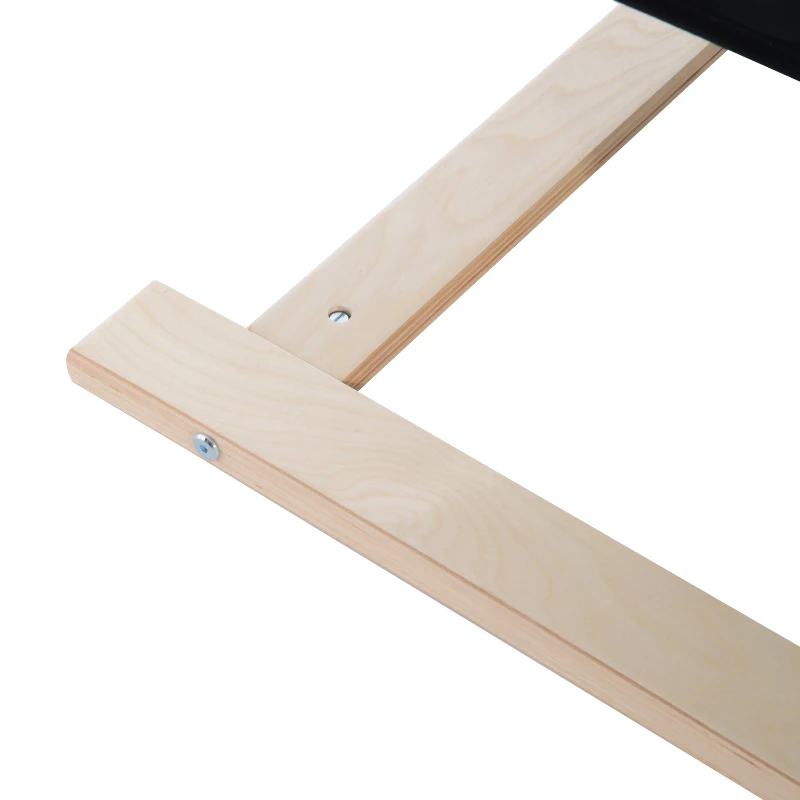 Relaxstoel verstelbare voetensteun ruststoel relaxzetel hoes hout zwart