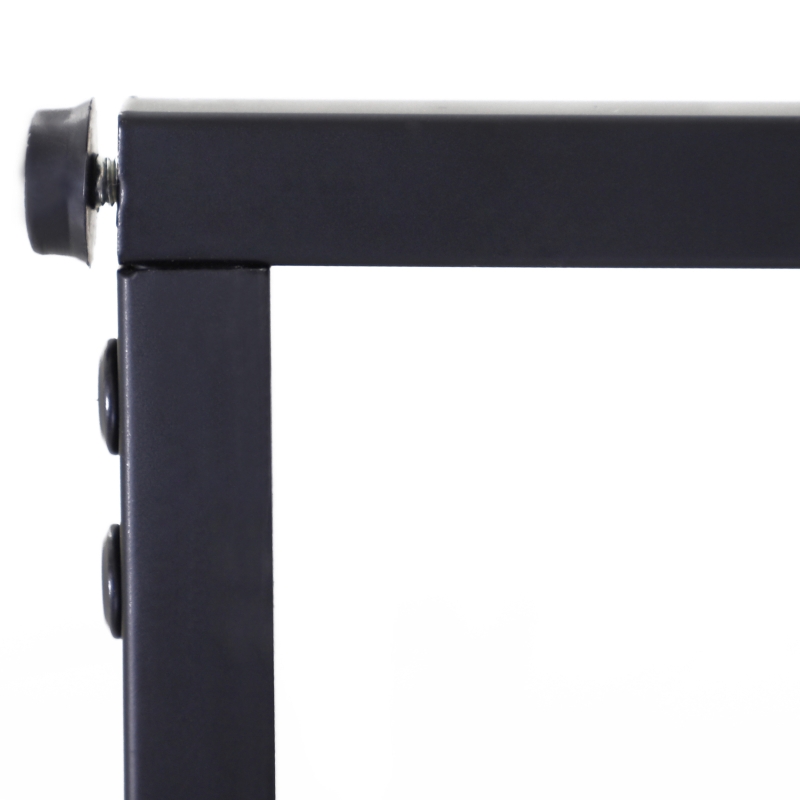 HOMCOM TV lowboard tv-tafel tv-meubel met kast 2 lades houten poten woonkamer wit 120 x 28 x 44 cm