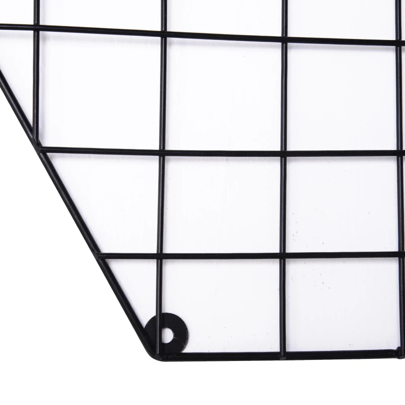 HOMCOM muurraster, fotowand, DIY-decoratie, fotoplank, memobord, metaal, zwart