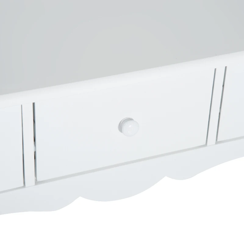 HOMCOM consoletafel bijzettafel decoratieve tafel consoletafel met lade MDF wit