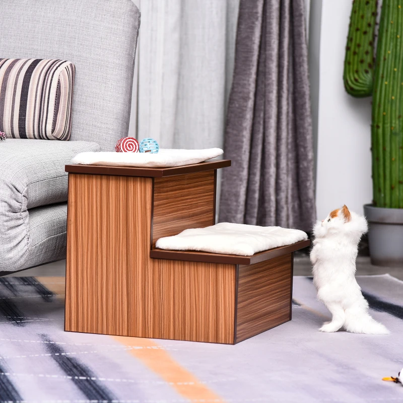 Hondentrap met opbergboxen huisdierentrap met pluche tapijt