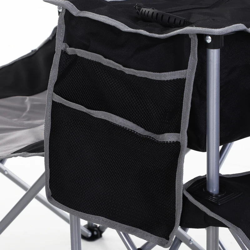 Dubbele campingstoel klapstoel met bekerhouder en vak voor koelelement armsteun Oxford