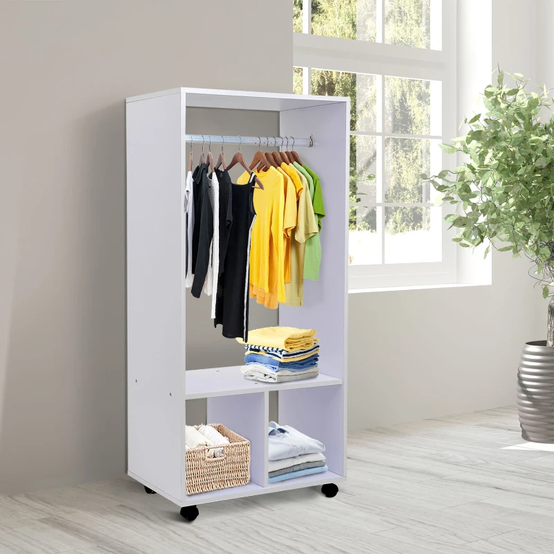 HOMCOM mobiele garderobe kledingkast