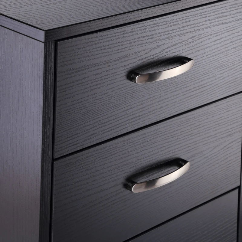 HOMCOM Hoekschrijftafel computertafel bureau hoekbureau zwart