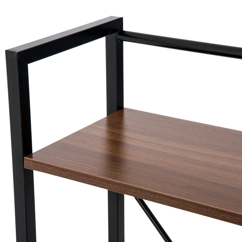 HOMCOM bureau met plank computerbureau werktafel bureau zwart/wit