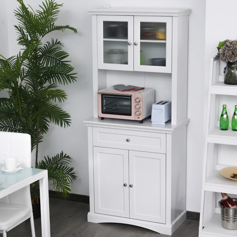 HOMCOM keukenkast met lade hoge kast