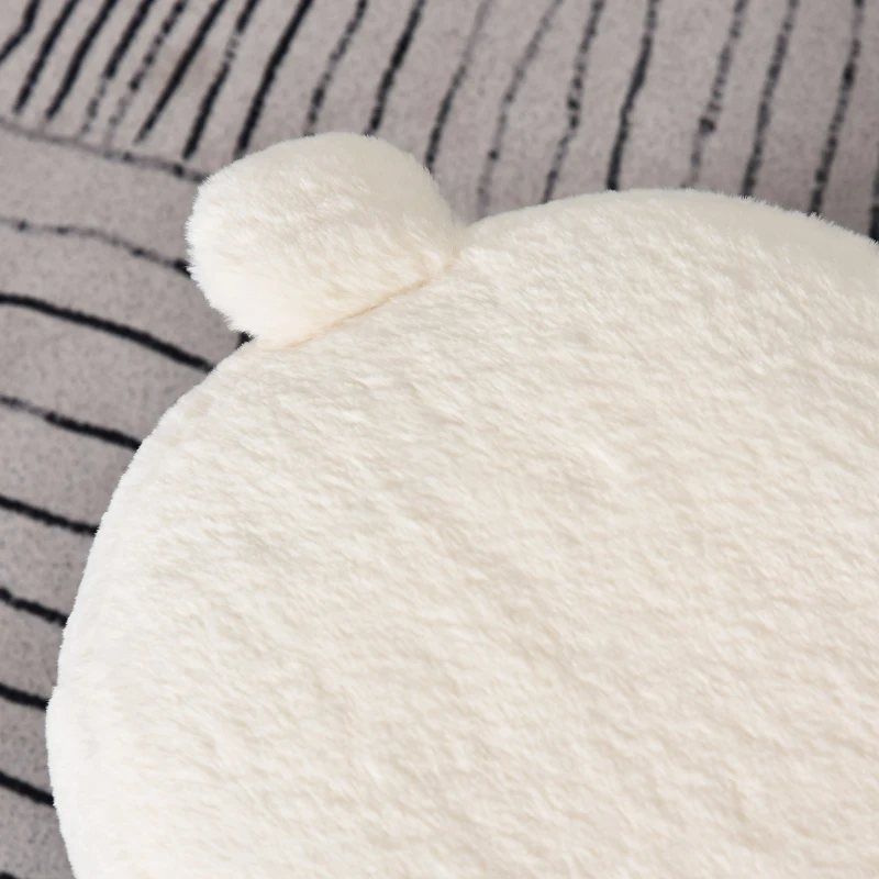 Dierenkruk decoratieve kruk poef met dierenmotief alpaca poef wit