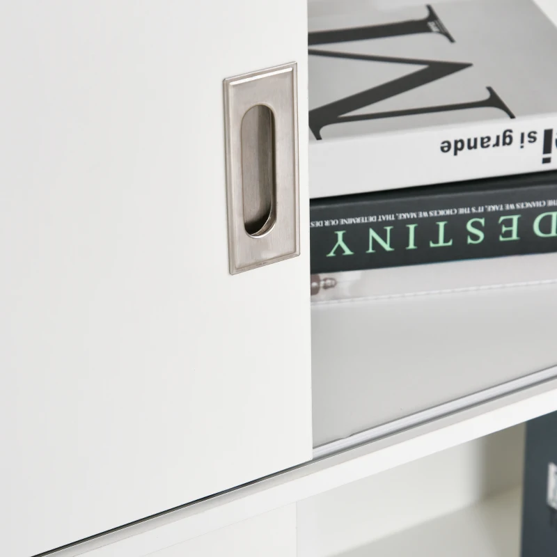 HOMCOM Boekenrek staande kast archiefkast multifunctionele kast wit 120 x 40 x 120 cm