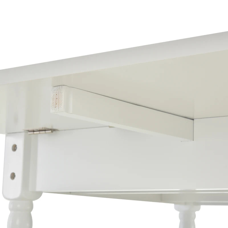 Opklapbare eettafel klaptafel multifunctioneel 2 opvouwbare bijzettafelbladen