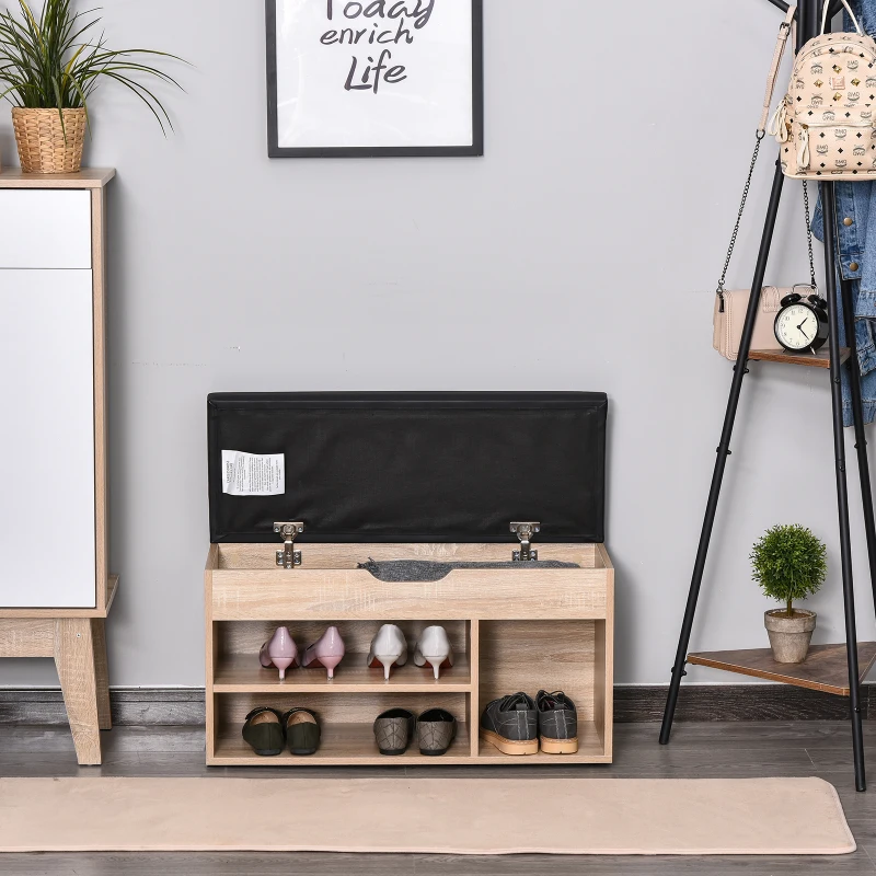 Schoenenbank zitbank zitkist inkomhal gang PU naturel