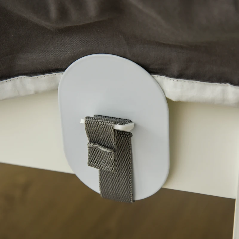 bedhek 150 cm bedrail uitvalbeveiliging voor peuters, inklapbaar grijs