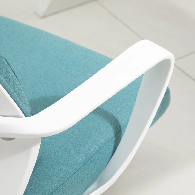 Vinsetto Verstelbare Bureaustoel met Massage en Schommelfunctie Blauw