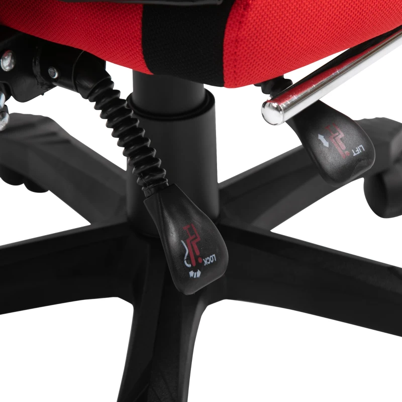 Vinsetto Ergonomische kantoorstoel gamestoel draaistoel met voetsteunen polyester zwart