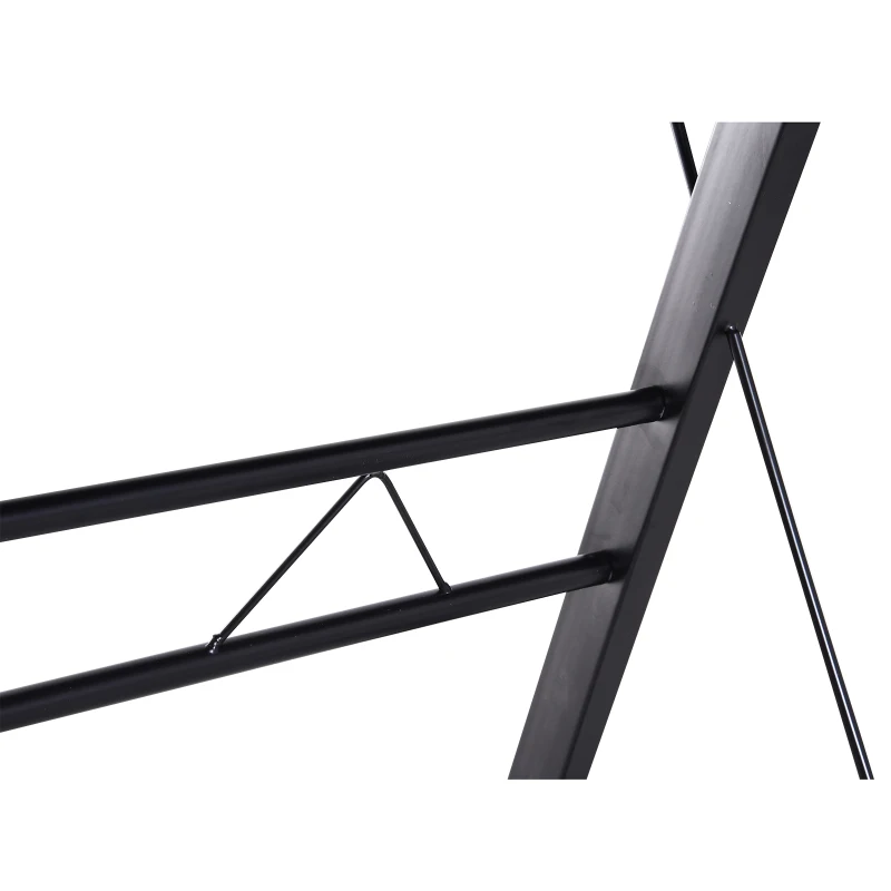 HOMCOM Computertafel bureau werkstation flexibel MDF staal zwart/wit