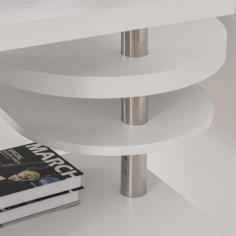 HOMCOM Hoekbureau computertafel PC-bureau met plank bureau L/I-vorm wit