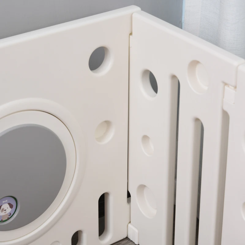 babybox 14 elementen beschermhek met deur en spel HDPE PP wit