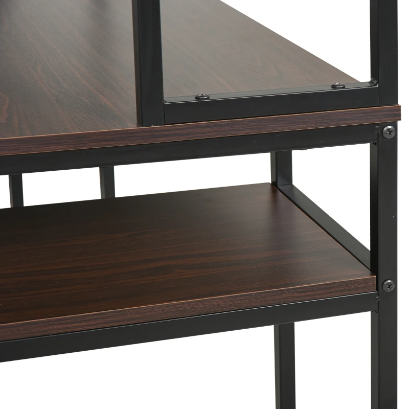 Computertafels met stelling set van 2 bureaus werktafels laptoptafels zwart