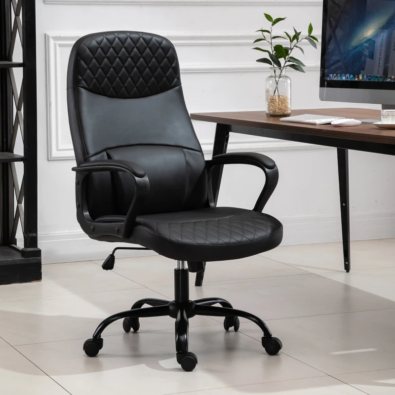 Vinsetto Massagestoel draaistoel gamestoel massage kantoorstoel kunstleer staal zwart