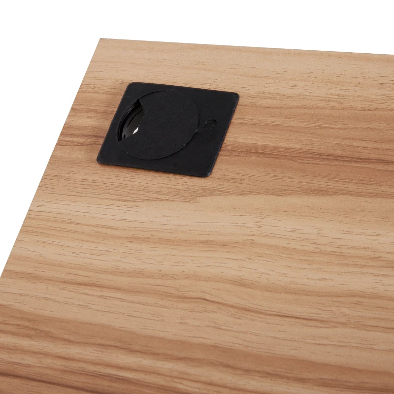 HOMCOM hoekschrijftafel hoek schrijftafel computertafel opbergvak kantoor zwart/walnoot