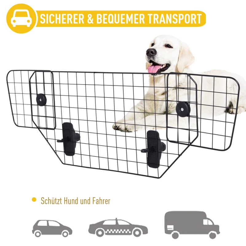 PawHut hondenrek auto universeel kofferrooster verstelbaar scheidingsrooster