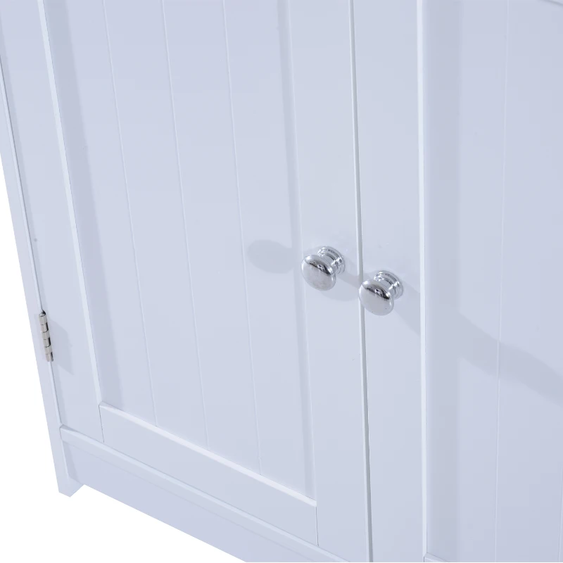 HOMCOM Wastafelonderkast badkamerkast badkamermeubel wastafel onderkast wit