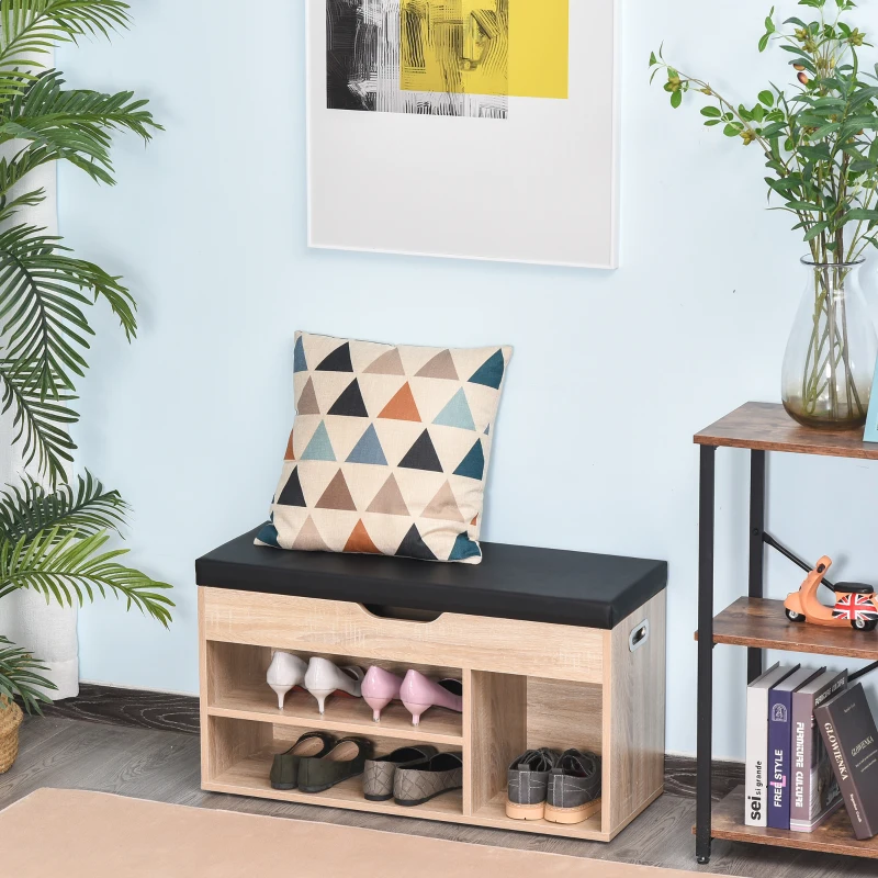 Schoenenbank zitbank zitkist inkomhal gang PU naturel