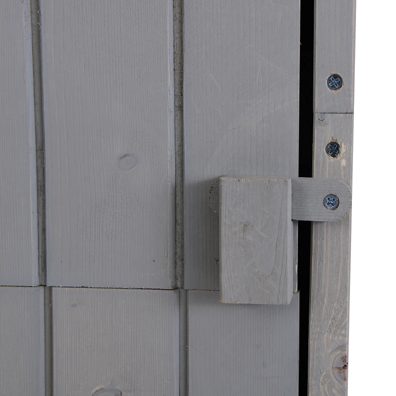 Tuinhuisje met planken gereedschapsschuur gereedschapsschuur shingledak venster hout