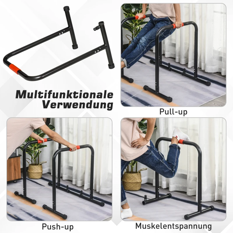 HOMCOM Dip bars fitness parallettes push up dip station