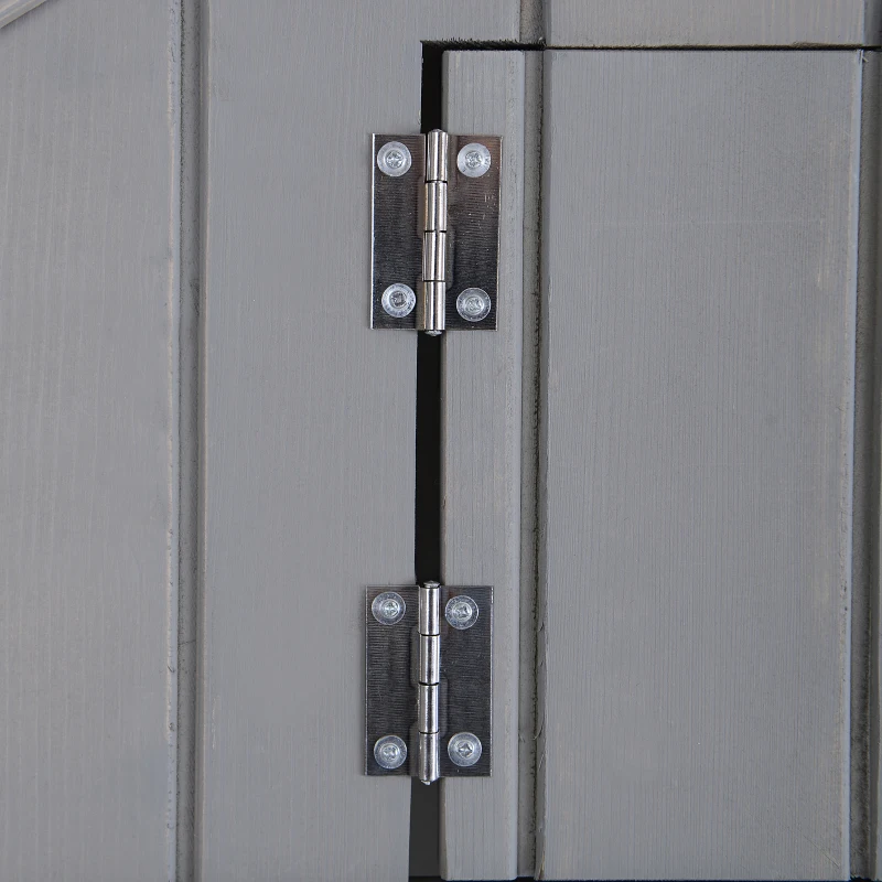 Tuinhuisje met planken gereedschapsschuur gereedschapsschuur shingledak venster hout