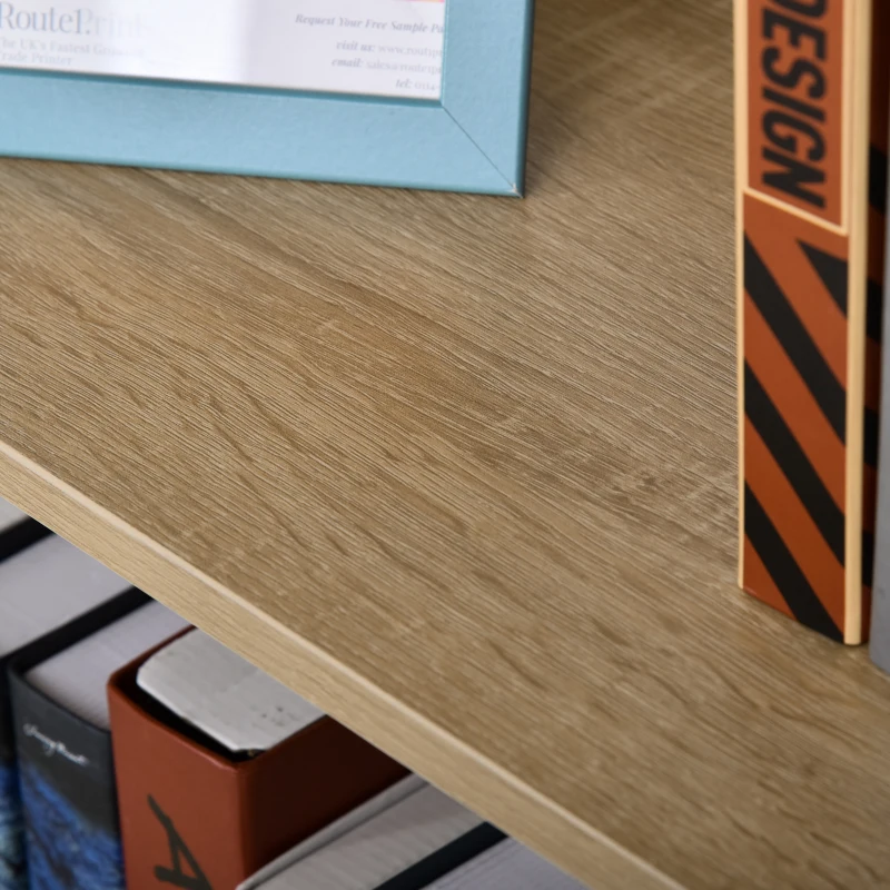 HOMCOM Boekenrek vrijstaande stelling speelgoedrek spaanplaat + staal 90 x 39 x 160 cm