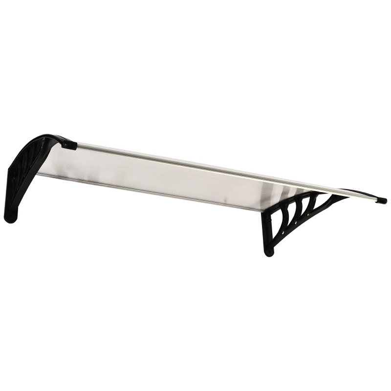 Outsunny® luifel voordeurluifel 120 x 80 cm luifel overkapping polycarbonaat transparant | Aosom.de
