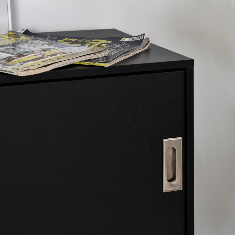 Boekenrek staande kast archiefkast multifunctionele kast 120 x 40 x 120cm zwart