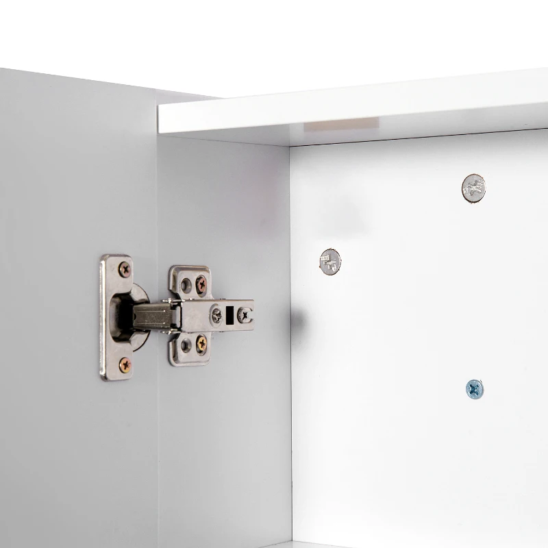 HOMCOM Badkamermeubel spiegelkast badkamerkast wandkast badkamer spiegel schap wit