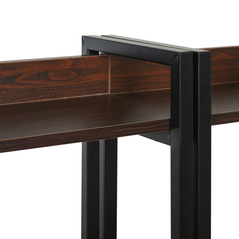 Computertafels met stelling set van 2 bureaus werktafels laptoptafels zwart