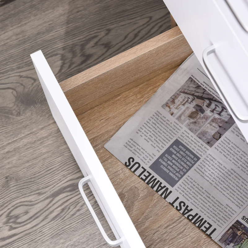 HOMCOM boekenrek met meerdere niveaus, vrijstaande stelling, woonkamerrek, hoekboekenkast, spaanplaat, natuurlijk + wit, 40 × 40 × 170 cm hoekboekenkast boekenkast woonkamerrek spaanplaat | Aosom.de