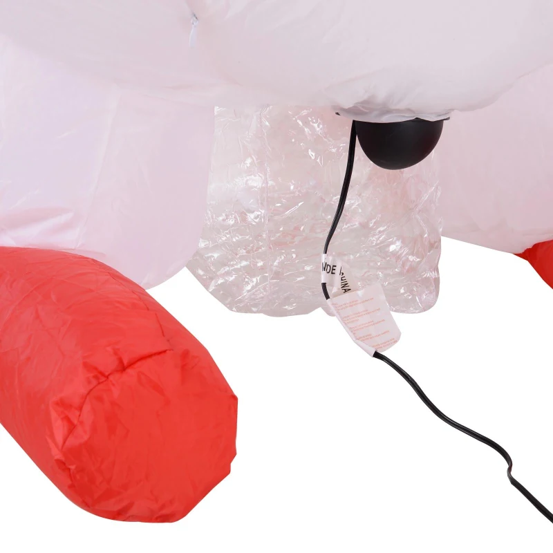 HOMCOM Opblaasbare skisneeuwman met ledverlichting