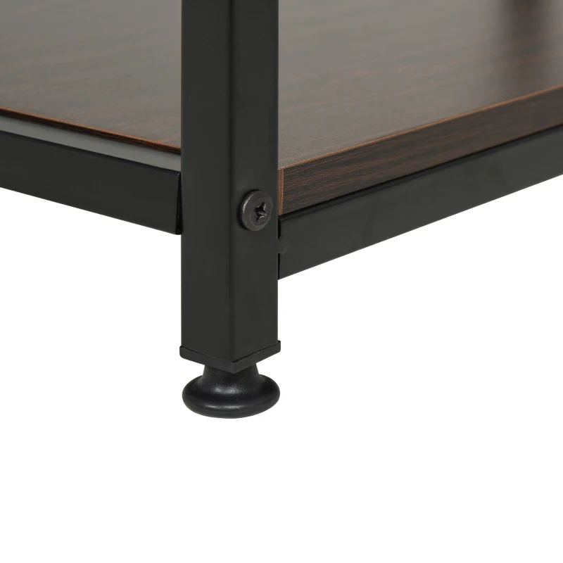 Computertafels met stelling set van 2 bureaus werktafels laptoptafels zwart